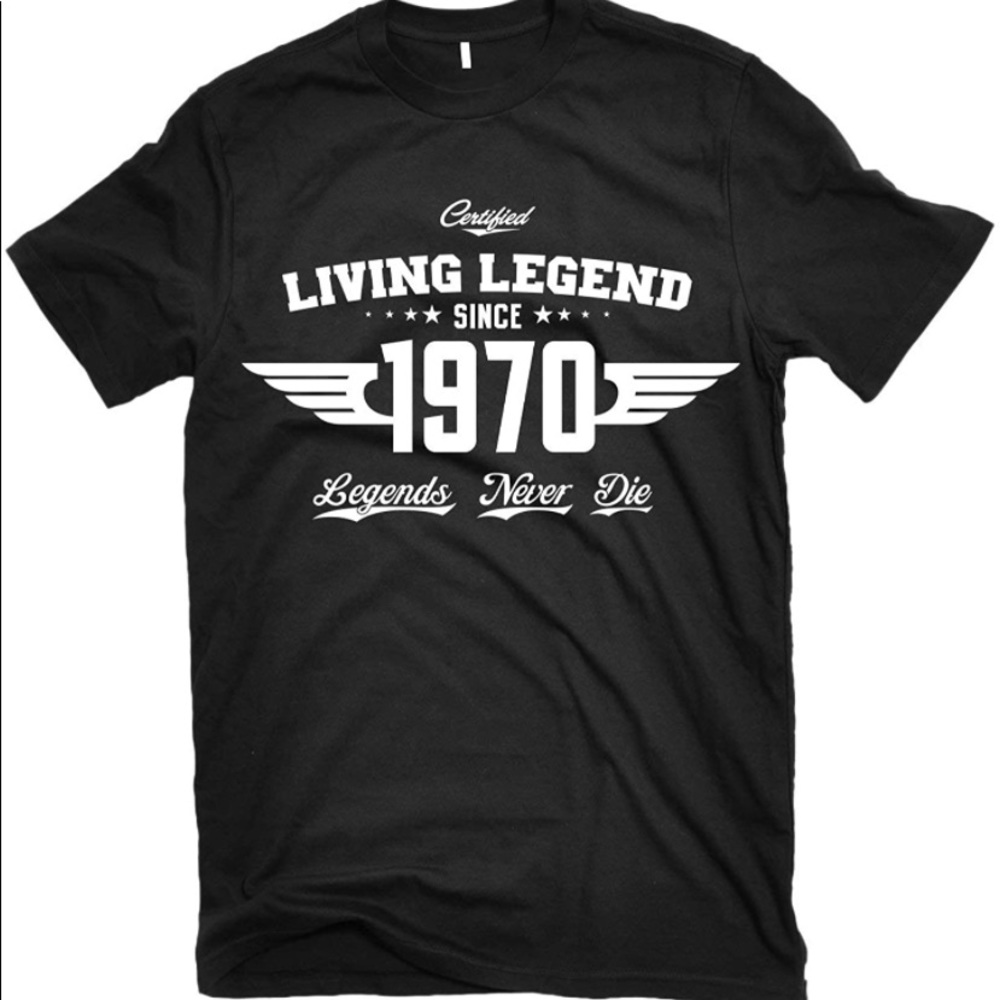 NIP Men's 40th 50th Birthday 1970 Years Living Legend Shirt SZ XL